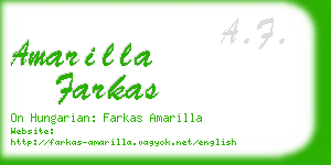 amarilla farkas business card